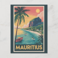 Illustration de la côte de Maurice Art de voyage v