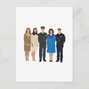 Carte Postale Illustration de la famille royale sans visage