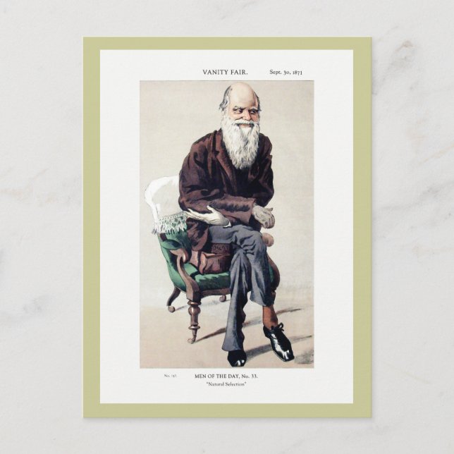 Carte Postale Illustration de la foire Charles Darwin Vanity (Devant)