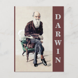 Carte Postale Illustration de la foire Charles Darwin Vanity