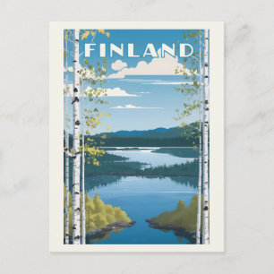 Carte Postale Illustration de la nature finlandaise