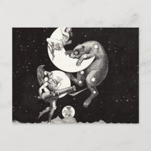 Carte Postale Illustration de la nuit du dieu de l'univers du ci