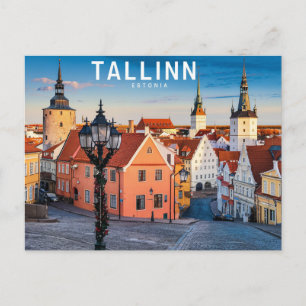 Carte Postale Illustration de la rue Tallinn Estonie