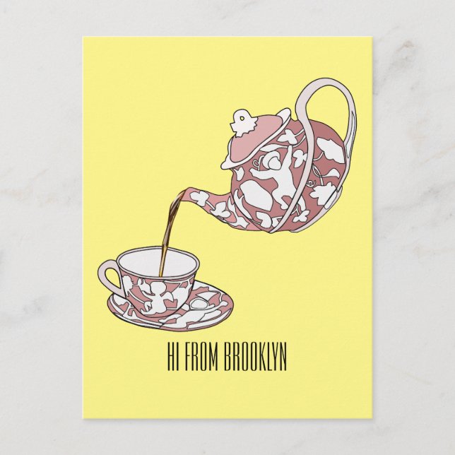 Carte Postale Illustration de la série Teacup (Devant)