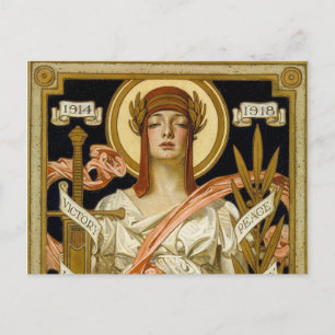 Carte Postale Illustration de la victoire de la Grande Guerre, 1