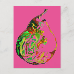 Carte Postale Illustration de l'aquarelle pop art aux fruits à p