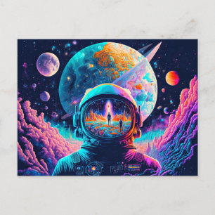 Carte Postale Illustration de l'espace et au-delà