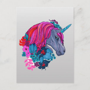 Carte Postale Illustration de l'Imaginaire de la licorne magique