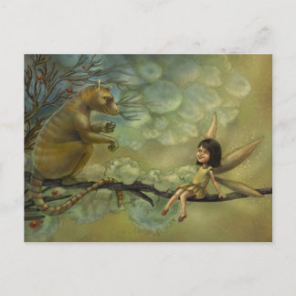 Carte Postale Illustration de l'Imaginaire des ailes ou des queu