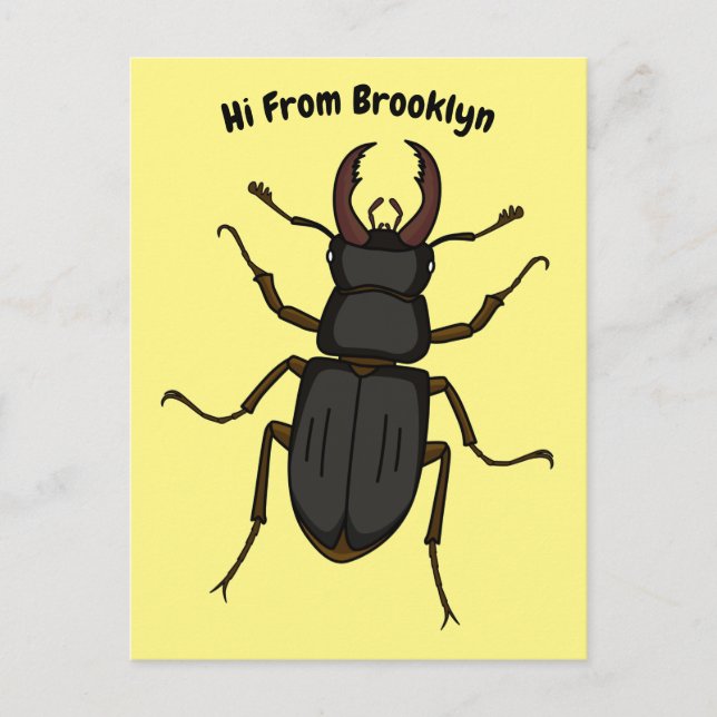 Carte Postale Illustration de l'insecte du dendroctone du pin (Devant)