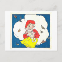 Illustration de livre vintage fille avec poupée