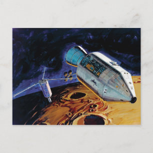 Carte Postale Illustration de l'orbite lunaire du sous-satellite