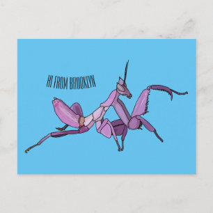Carte Postale Illustration de l'orchidée mante
