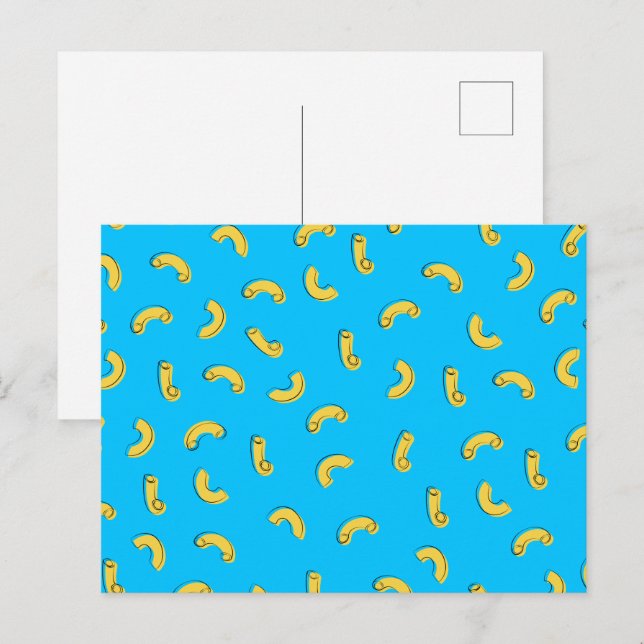 Carte Postale Illustration de Macaroni au Fromage (Devant / Derrière)