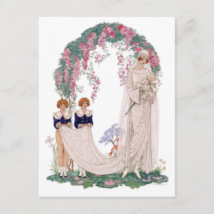 Carte Postale Illustration de mariage Art Nouveau – Mariée vinta