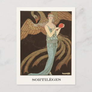 Carte Postale Illustration de mode Art déco George Barbier