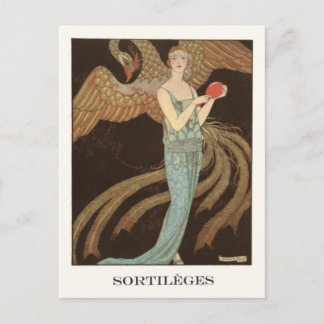 Carte Postale Illustration de mode Art déco George Barbier