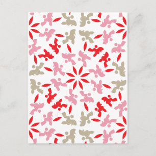 Carte Postale Illustration de motif de caniche personnalisable