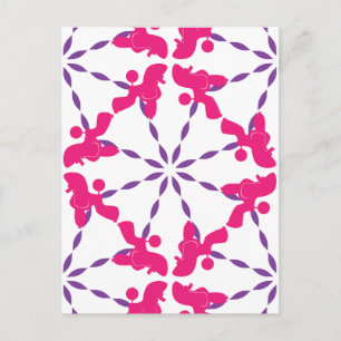 Carte Postale Illustration de motif de caniche personnalisable