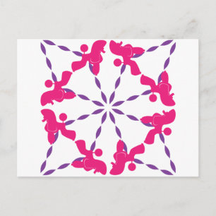 Carte Postale Illustration de motif de caniche personnalisable