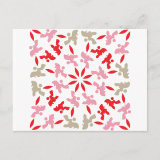 Carte Postale Illustration de motif de caniche personnalisable