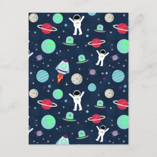 Carte Postale Illustration de motif spatial