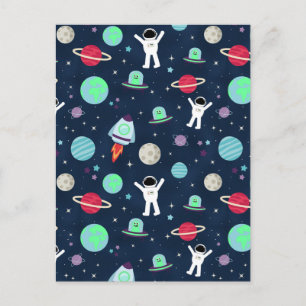 Carte Postale Illustration de motif spatial