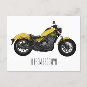 Carte Postale Illustration de moto Cruiser