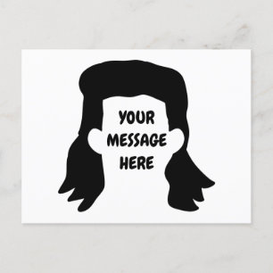 Carte Postale Illustration de Mullet de message personnalisé amu