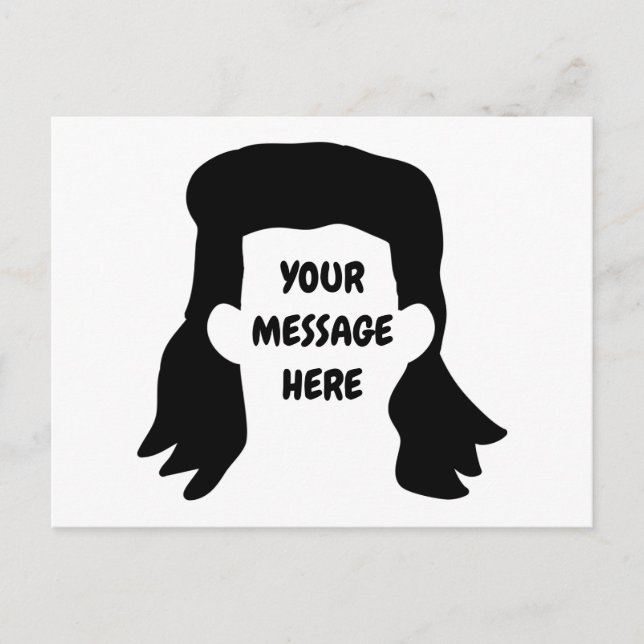 Carte Postale Illustration de Mullet de message personnalisé amu (Devant)