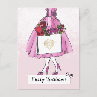 Carte Postale Illustration de Noël Vintage