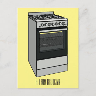 Carte Postale Illustration de poêle électrique