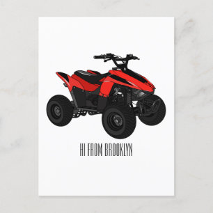 Carte Postale Illustration de Quad bike atv