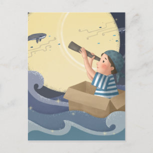Carte Postale Illustration de rêve de navigation