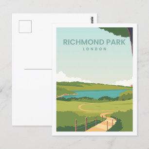 Carte Postale Illustration de Richmond Park England Travel Place
