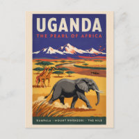 Illustration de safari en Ouganda Art de voyage vi