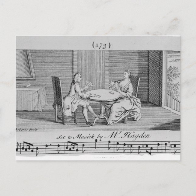 Carte Postale Illustration de Sheet Music par Joseph Haydn (Devant)