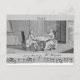 Carte Postale Illustration de Sheet Music par Joseph Haydn