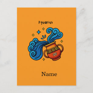 Carte Postale Illustration de style cartoon du signe zodiacal Ve