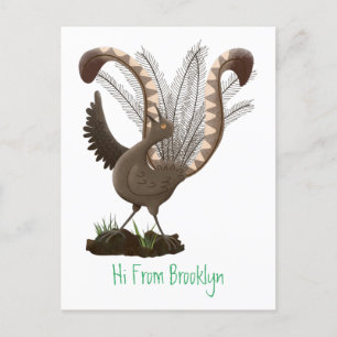 Carte Postale Illustration de superbe et superbe lyrebird