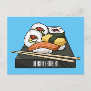 Carte Postale Illustration de sushi