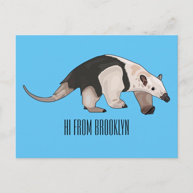 Carte Postale Illustration de Tamandua (Devant)