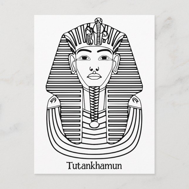 Carte Postale Illustration de Toutankhamon (Devant)