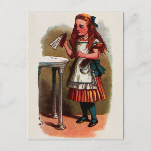 Carte Postale Illustration de vintage Alice au pays des merveill