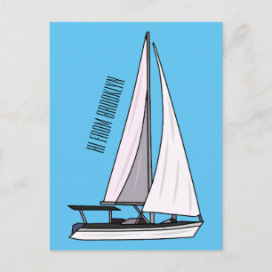 Carte Postale Illustration de voilier