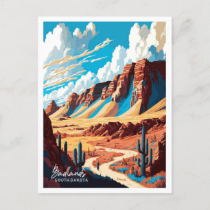 Carte Postale Illustration de voyage dans le parc national Badla