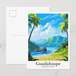 Carte Postale Illustration de voyage dans le parc national de la
