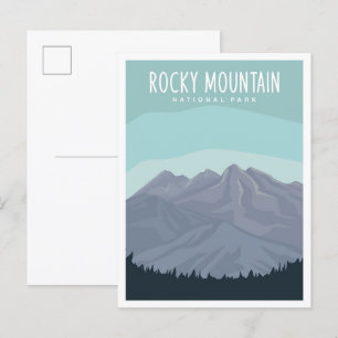 Carte Postale Illustration de voyage dans le parc national des R