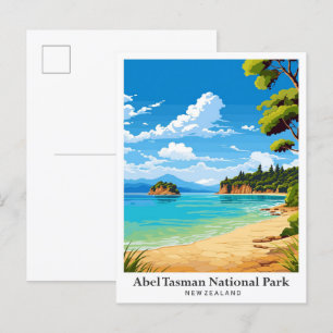 Carte Postale Illustration de voyage du parc national Abel Tasma