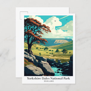 Carte Postale Illustration de voyage du parc national Yorkshire 